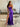 Crystal Bows Bodice Mermaid Prom Dress With Slit - Purple