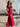 Crystal Cut Front Pleated Mermaid Prom Dress - Red