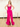 Sparkly Halter Beading Ruched Bodice Mermaid Prom Dress With Drop - Hot Pink