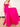 Sparkly Halter Beading Ruched Bodice Mermaid Prom Dress With Drop - Hot Pink