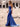 Sparkly Beading Bodice Long Mermaid Prom Dress With Removable Drop Train - Royal Blue