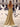 Sparkly Beading Bodice Long Mermaid Prom Dress With Removable Drop Train - Gold