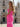 Sparkly Beading Illusion Bodice Pleated Long Mermaid Prom Dress With Drop - Hot Pink