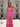 Sparkly Beading Illusion Bodice Pleated Long Mermaid Prom Dress With Drop - Hot Pink
