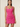 Tank Bodice Ruched Square Neck Lace Up Mini Sheath Prom Dress in Hot Pink