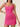 Tank Bodice Ruched Square Neck Lace Up Mini Sheath Prom Dress in Hot Pink