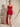3D Flower Two Pieces Bodice Mini Sheath Dress With Drop in Red