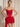3D Flower Two Pieces Bodice Mini Sheath Dress With Drop in Red