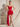 3D Flower Two Pieces Bodice Mini Sheath Dress With Drop in Red