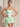3D Flower Two Pieces Bodice Mini Sheath Dress With Drop in Mint Green