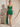 3D Flower Two Pieces Bodice Mini Sheath Dress With Drop in Emerald Green