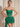 3D Flower Two Pieces Bodice Mini Sheath Dress With Drop in Emerald Green