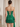 3D Flower Two Pieces Bodice Mini Sheath Dress With Drop in Emerald Green