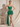 3D Flower Two Pieces Bodice Mini Sheath Dress With Drop in Emerald Green