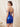 Sparkly Backless V-Neck Appliques Ruched Mini Sheath Prom Dress in Royal Blue