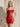 Backless Lace Up Sparkly Crystal V-Neck Mini Sheath Prom Dress in Red