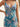V-Neck Floral Embroidery Sequin Backless Mini Hoco Dress in Peacock Blue Floral