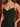 Sparkly Hot Fix With Cut Front Short Sheath Party Dress in Black