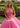 Halter Appliques Cut Front Lace Up Long A-Line Prom Dress in Hot Pink