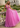 Halter Appliques Cut Front Lace Up Long A-Line Prom Dress in Hot Pink