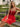 Deep V-Neck Lace Tulle Mini Ball Gown Prom Dress - Red