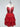 Lace Embroidery Deep V-Neck Tiered Mini Prom Dress - Red