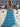 Bow Front Embroidery Ruffle Illusion Lace Up Bodice Long A-Line Prom Dress - Sky Blue