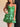 Sparkly Satin Boned Strapless Ruffle Mini Prom Dress - Green