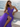 Sparkly Beading Illusion Cut Front Bodice A-Line Long Prom Dress in Purple