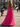 Ruffle Ruched Lace Up Bodice Long A-Line Prom Dress - Hot Pink