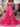Ruffle Ruched Lace Up Bodice Long A-Line Prom Dress - Hot Pink