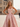 Pearls Like Corset Pleated Long A-Line Prom Dress With Slit - Pink Floral