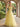 Tulle A-Line Appliques Illusion Sheer Long Formal Prom Dress in Yellow