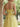 Tulle A-Line Appliques Illusion Sheer Long Formal Prom Dress in Yellow
