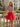 Sparkly Lace Embroidery Tank Top Backless Tiered Mini Ball Gown Prom Dress in Red