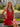 Sparkly Embroidery V-Neck Pleated Mini Ball Gown Prom Dress in Red