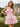 Sparkly Tulle V-Neck Layered Mini Prom Dress With Bow in Pink