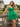 Sparkly Tulle V-Neck Layered Mini Prom Dress With Bow in Emerald Green