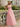 Tank Appliques Sheer Backless Long Ball Gown Prom Dress With Split in Pink
