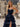 Sweetheart Ruched Bust Ruffle Hem Lace Up Long Ball Gown Prom Dress With Slit - Navy Blue