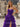 Sweetheart Ruched Bust Ruffle Hem Lace Up Long Ball Gown Prom Dress With Slit - Purple