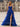 Sweetheart Ruched Bust Ruffle Hem Lace Up Long Ball Gown Prom Dress With Slit - Royal Blue