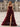 Sweetheart Ruched Bust Ruffle Hem Lace Up Long Ball Gown Prom Dress With Slit - Burgundy