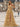 Sweetheart Ruched Bust Ruffle Hem Lace Up Long Ball Gown Prom Dress With Slit - Gold