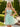 Sparkly Embroidery Illusion Sheer Mini Sequin Summer Dress in Mint Green