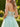 Sparkly Embroidery Illusion Sheer Mini Sequin Summer Dress in Mint Green