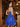 Cut Out Sheer Sparkly Tulle Short Prom Dress in Royal Blue