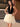 Deep V-Neck Halter Tiered Bow Mini Ball Gown Prom Dress With Bow - Black