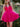 Deep V-Neck Tulle Ruffle Mini Ball Gown Prom Dress - Hot Pink