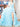 Deep V Neck Tiered Long Ball Gown Prom Dress With Bow - Light Blue